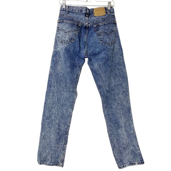 Vtg Grail 80’s Levi’s Men’s 32x32 Blue Acid Wash Button Fly Straight Leg Jeans - Picture 2 of 8